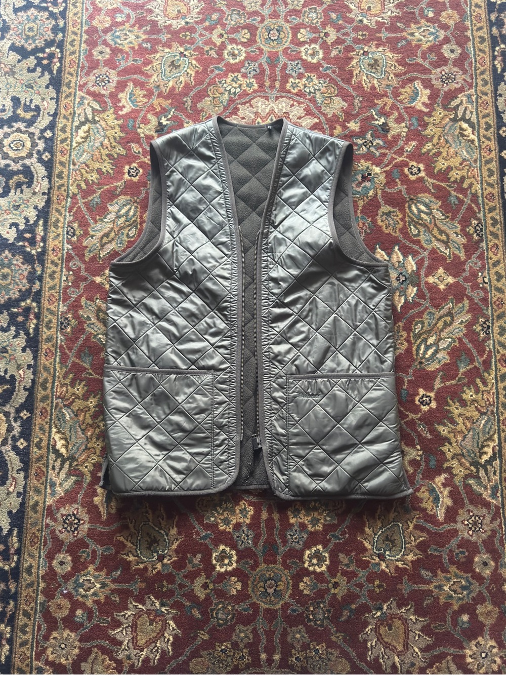 Barbour Quilted Vest in Gray